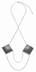Cottelli Accessories ozdobne naklejki na ciało z łańcuszkiem srebrnym 5,5 cm Cottelli
