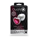 Ouch! Metalowy korek - Serce Średni, ozdobny z kryształem Ouch! by Shots