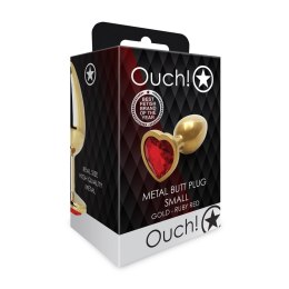 Ouch! Metalowy korek anatomiczny Serce Mały elegancki z kryształem Ouch! by Shots