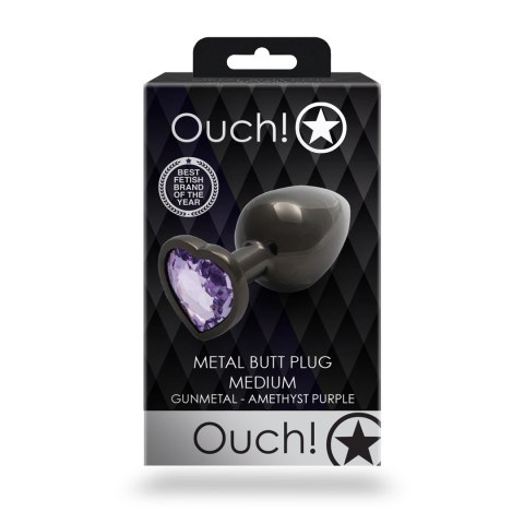 Ouch! Metalowy korek ozdobny Serce Średni - powierzchnia gładka Ouch! by Shots
