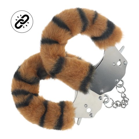 Ouch! Tiger Puszyste Kajdanki Heavy-Duty z Bezpiecznym Zamkiem Ouch! by Shots