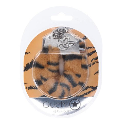 Ouch! Tiger Puszyste Kajdanki Heavy-Duty z Bezpiecznym Zamkiem Ouch! by Shots