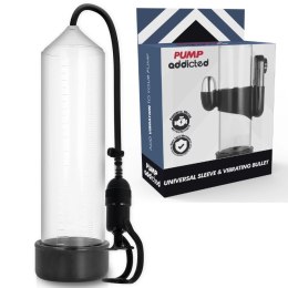 Pump Addicted RX5 przezroczysty system prożniowy z wibracją 23 cm PUMP ADDICTED