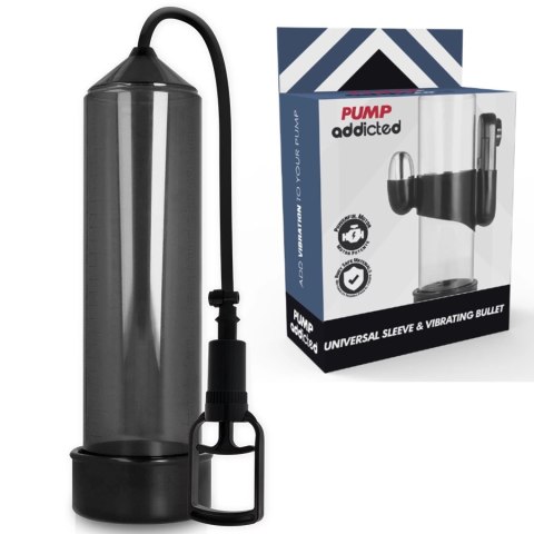 Pump Addicted RX7 Czarna Pompa Prożniowa z Funkcją Wibracji 24cm PUMP ADDICTED