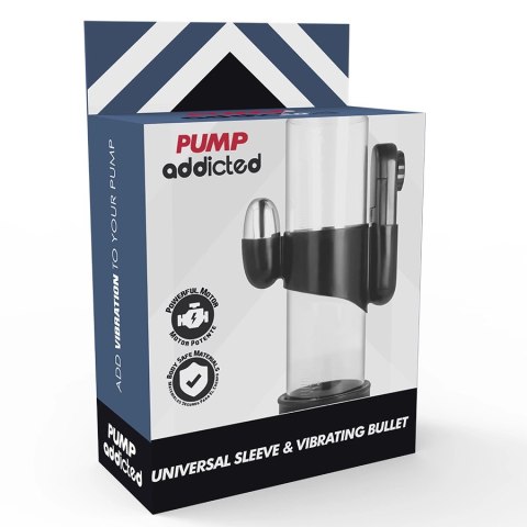 Pump Addicted - Wibrujący Pocisk do Systemow Pomp, Czarny PUMP ADDICTED