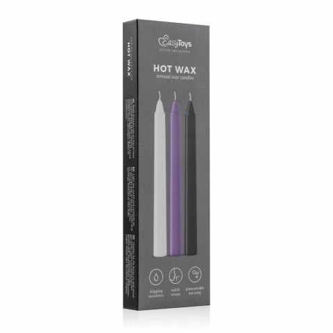 Sensual Zestaw Świec Do Masażu Ciała 3 szt. - delikatny wosk Easytoys