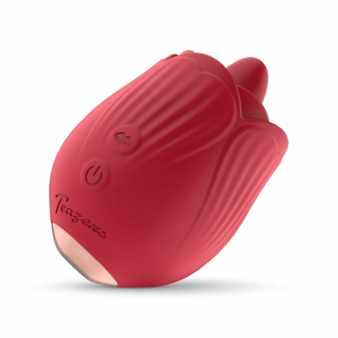 Teazers Rose Model - Wibrujący Symulator z Funkcją Licking, Czerwony Teazers