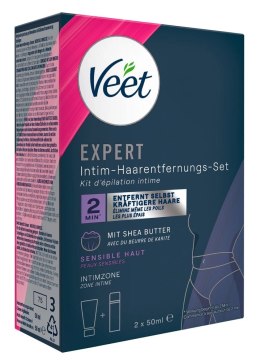 Veet EXPERT Zestaw do pielęgnacji okolic intymnych z kremem i pianką 2x50ml Veet