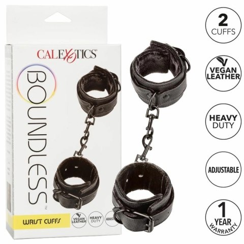 CalExotics Boundless mankiety nadgarstkowe z wegańskiej skory, regulowane CALEXOTICS
