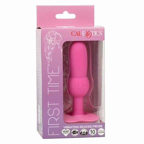 CalExotics First Time Sonda Koralikowa Wibrująca 10 Trybow Rożowa CALEXOTICS
