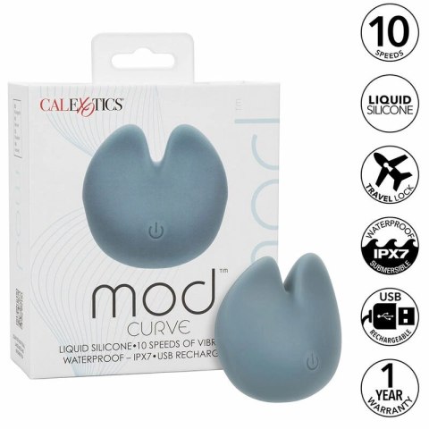 CalExotics Mod Curve Stimulator Blue - Wibrujący masażer silikonowy USB CALEXOTICS