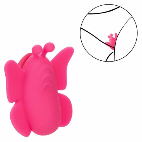 CalExotics Neon Vibes Flutter Vibe rożowy - kompaktowy stymulator z 10 trybami CALEXOTICS