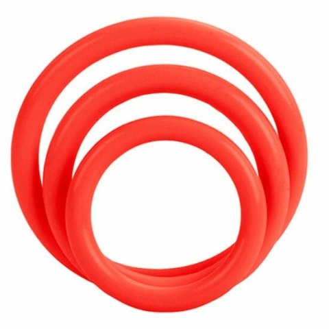 CalExotics Tri-Rings Zestaw Elastycznych Pierścieni Czerwony 3 szt. CALEXOTICS
