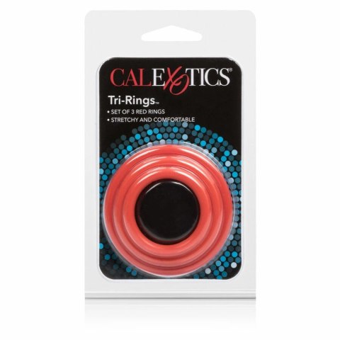 CalExotics Tri-Rings Zestaw Elastycznych Pierścieni Czerwony 3 szt. CALEXOTICS