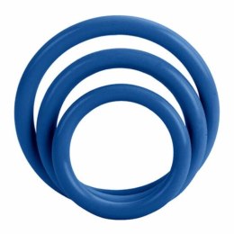 CalExotics Tri-Rings silikonowe pierścienie 3 rozmiary niebieskie CALEXOTICS