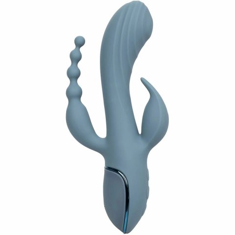 CalExotics Triple Ecstasy Szary - Masażer Potrojnego Działania USB CALEXOTICS