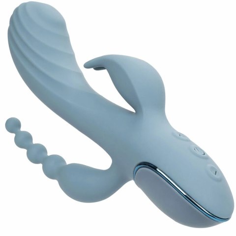 CalExotics Triple Ecstasy Szary - Masażer Potrojnego Działania USB CALEXOTICS