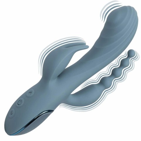 CalExotics Triple Ecstasy Szary - Masażer Potrojnego Działania USB CALEXOTICS