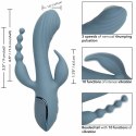 CalExotics Triple Ecstasy Szary - Masażer Potrojnego Działania USB CALEXOTICS