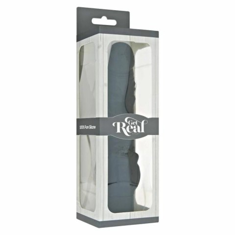 Get Real Classic Stim Czarny - anatomiczny wibrator z dodatkową stymulacją GET REAL