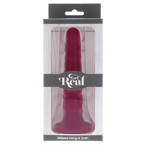 Get Real Dong 12 cm czerwony - model z przyssawką i silikonem premium GET REAL