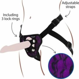 Get Real Harness Violet - Koronkowa uprząż z regulacją i 3 pierścieniami GET REAL