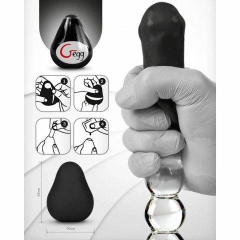 Gvibe G-Egg czarne - elastyczne jajko intymne z teksturą 3D TPE Gvibe