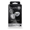 Ouch! Metalowy korek anatomiczny mały z kryształową bazą Ouch! by Shots