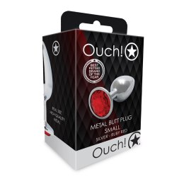 Ouch! Metalowy korek anatomiczny z kryształem - rozmiar S, okrągły Ouch! by Shots