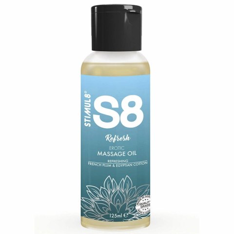 S8 Olejek do Masażu Refresh Bawełniany & French Plum 125 ml STIMUL8