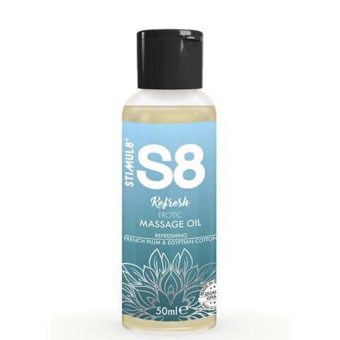 S8 Olejek do masażu Refresh Bawełniany 50ml - French Plum & Egyptian Cotton STIMUL8