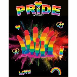 TOYJOY Pride Twink Plug Medium silikonowy 8,5 cm tęczowy PRIDE