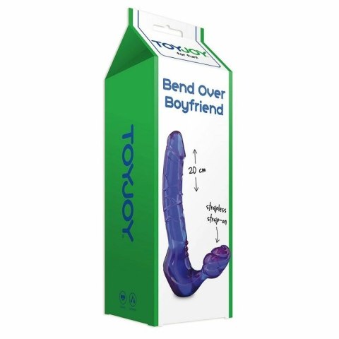 TOYJOY Strapless Strap-On silikonowy system podwojny 24 cm fioletowy TOYJOY