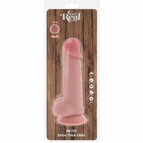 ToyJoy Get Real Deluxe 28 cm - model anatomiczny z przyssawką, TPE GET REAL