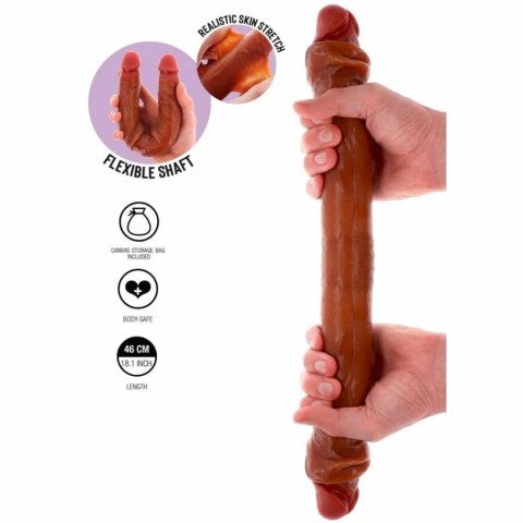 ToyJoy Get Real Skin silikonowy model dwustronny karmelowy 46 cm GET REAL