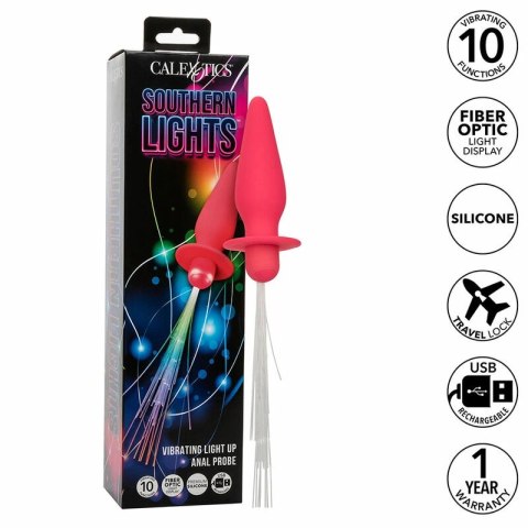 CalExotics Southern Lights sonda analna LED 10 trybow silikon rożowy CALEXOTICS