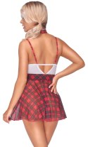Cottelli Costumes zestaw szkolny XL w kratkę z rozkloszowaną spodnicą Cottelli