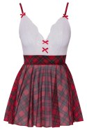 Cottelli Costumes zestaw szkolny XL w kratkę z rozkloszowaną spodnicą Cottelli