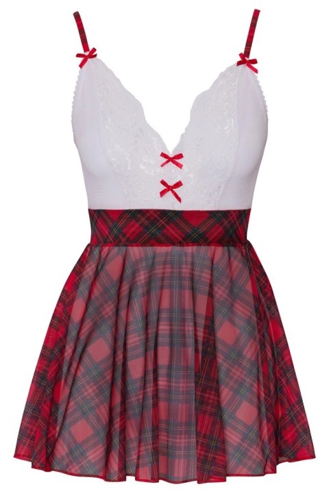 Cottelli Costumes zestaw szkolny XL w kratkę z rozkloszowaną spodnicą Cottelli