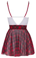 Cottelli Costumes zestaw szkolny XL w kratkę z rozkloszowaną spodnicą Cottelli