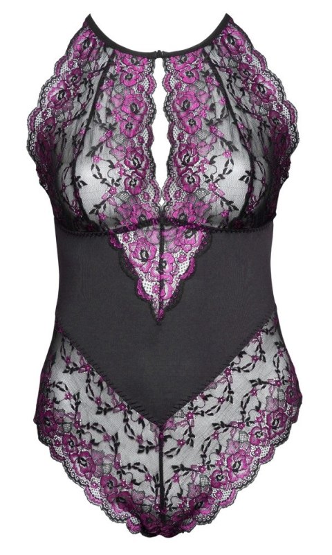Cottelli Curves Body XL Dwukolorowa Koronka Kwiatowy Wzor Cottelli