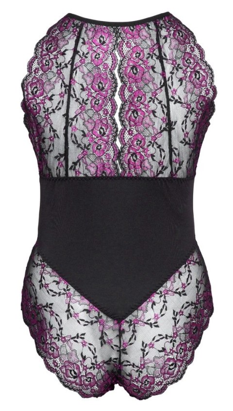 Cottelli Curves Body dwukolorowe z kwiatową koronką 2XL Cottelli