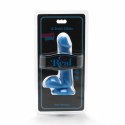 GET REAL Happy Dicks 12 cm model z kulkami, niebieski, przyssawka GET REAL