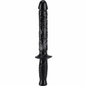 GET REAL Manhandler 38 cm czarny - pałka intymna z uchwytem PVC GET REAL