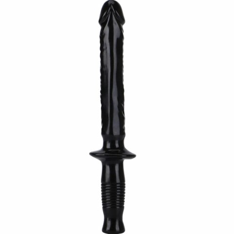 GET REAL Manhandler 38 cm czarny - pałka intymna z uchwytem PVC GET REAL