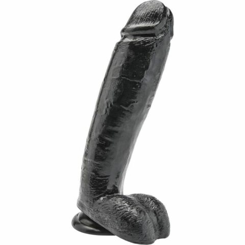Get Real Czarny Model 25,5 cm z kulkami - anatomiczny system PCV GET REAL