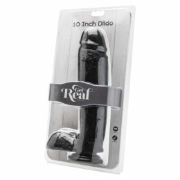 Get Real Czarny Model 25,5 cm z kulkami - anatomiczny system PCV GET REAL