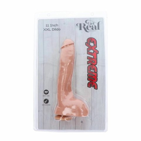 Get Real Extreme XXL Model 28 cm jasny beż z przyssawką GET REAL