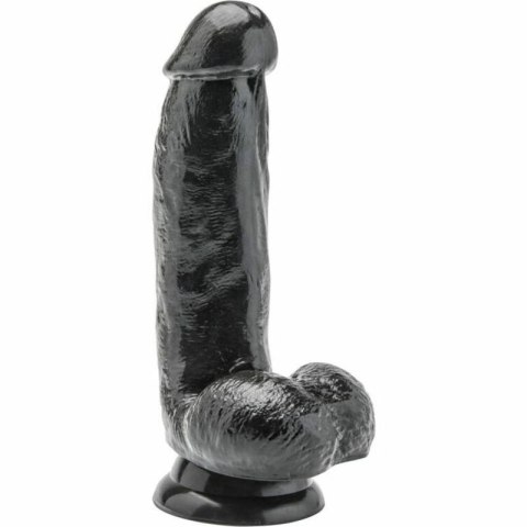 Get Real model 12 cm z kulkami czarny - anatomiczny model intymny PVC GET REAL