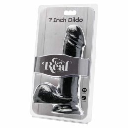 Get Real model 18 cm czarny - anatomiczny model z kulkami PVC GET REAL